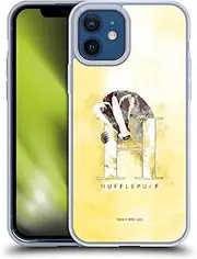 Head Case Designs Officially Licensed Harry Potter Hufflepuff Deathly Hallows XVI Gel Case [Military Grade Protection] Compatible with Apple iPhone 12 / iPhone 12 Pro and Compatible with MagSafe