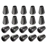 30Pcs 5mm Metal Bell Stopper Conical Cord Ends Lock Fastener Stopper Dark Gray