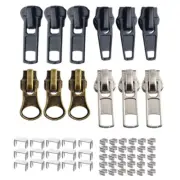57Pcs #5 Zipper Replacement with Zipper Stop, Zipper Repair Accessory for Bag