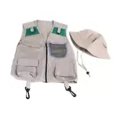 Kids Explorer Kits Kids Outdoor Activity Cargo Vest Set Pretend Play Outdoor