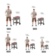 Resin 1/18 1/24 1/43 1/64 1/87 Barbecue man + grill Painted Figure Miniature Toy