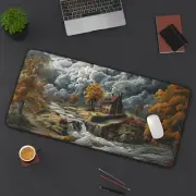 Stormy Landscape Jacek Yerka Fantasy Fairy Tale Mouse Pad Desk Mat 3 Sizes