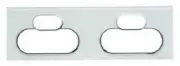 Clipsal 4000-SERIES SATURN COVER For Quad 4025H2 Switched Socket HORIZON SILVER