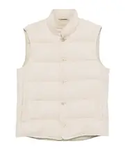 High collar sleeveless vest 48 White