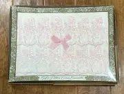 Vintage Gift Pillow Case Ensemble Pink cream Embroidered Unopened Box