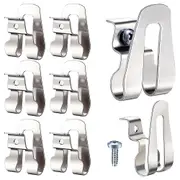 8 Pcs Replacement Belt Clip Hooks Hard Iron Driver Belt Clip Drill Clip Hook Tool with Screws Power