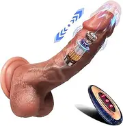 Thrusting Dildo Vibrator with 7 Vibrating Modes 8.6 Inch Realistic Dildos for G-spot Stimulation, Adult Sex Toys for Women and Couple with Heating and Remote Control