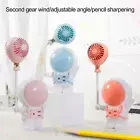 Cartoon Fan Adjustable Ornament Portable Handheld Cooling Fan Rechargeable