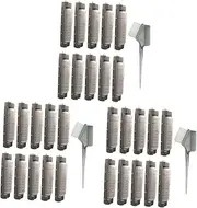 Healeved 3sets Perm Bar Hair Root Fluffy Clip Hair Pin Perm Bang Roller Clip Blowout Overnight Curls Hot Curlers Lint Roller Curl Snap Barrette Slick Brush Pet Slick Abs Grey 10pcs*3