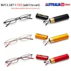 Slim with Pen Clip Tube Case Eyeglasses Readers for Men Women Reading Glasses