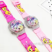在飛比找蝦皮購物優惠-兒童手錶帶燈 卡通彩虹小馬寶莉女孩女童塑膠數字顯示電子錶