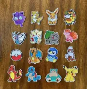 Pokémon Iron On Pocket Monster Embroidered Sew on Decorative Patch - Lot Of 16