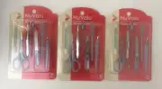 3 X 7pc Manicure Set-Brush-Nail File-Comb Scissor Tweezer-Earpick-Cuticle Nipper