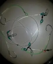 GREAT OCEAN RIGS 250LB JAPAN MONO 3 SWAPABLE DROPPERS 12/0 TUNA CIRCLE HOOKS RIG