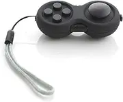 Fidget Pad - 9 Fidget Features, Perfect for Skin Pickers, ADD, ADHD, Anxiety and Stress Relief, Autism Kids and Adults Killing Time (Black)