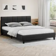 ALFORDSON Bed Frame Double Size Wooden Platform Mattress Base Fabric Charcoal