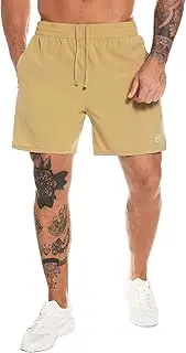 [MOVEUP] Men's Gym Running Quick Dry Spandex Fabric Sports Short Basketball Training Shorts for Men with Zipper Pockets