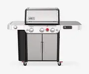 Genesis SE-SPX-335 Smart Gas Barbecue Grill – Premium 3 Burner LPG Gas Barbecue Grill with Weber Connect Technology, Side Burner, Night Vision LED– Stainless Steel Grill for the Backyard