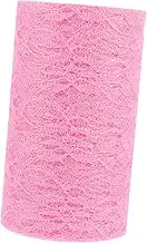 Beatifufu 1 Roll Lace Light up Hydrangea Floral Wire Glitter Fake Garland Party Decorations Luxury Fabric Mermaid Sequin Artificial Vintage Decor Dressing Floral Tape Nylon Yarn Pink