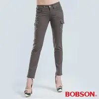 在飛比找momo購物網優惠-【BOBSON】貼袋刺繡.小直筒色褲(8054-41)
