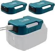 2 Packs USB Charger Adapter for Makita 18V Li-ion Battery with USB & Type-C Fast Charging Power Wheel Adapter USB Charger(Adapters Only)