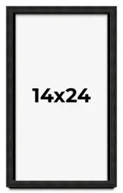 14x24 Shadow Box Black Rustic Barnwood Display Frame | 1.125 Inch Deep | 0.875