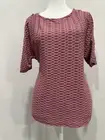 NY Collection Top Women Mauv Color (M) With Fashionable Slit Sleeves