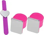 DOITOOL 3pcs Magnetic Silicone Wrist Strap Square Heart Shaped Pin Holder for Seamstress Hairdressers Practical Hair Clip Bobbie Pin Organizer Skin Friendly Material