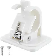 Garende Wall Mounted Fishing Pole Rod Holder Clips with Two Screws Rods Clips Organizer Bracket Boards Fishing Tackle Holders Rod Rests, White