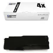 4x Eco Cartridge Black for Dell S-3840-cdn S-3845-cdn