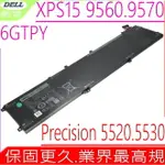 DELL 6GTPY 電池 適用戴爾 XPS 15 9560 電池,15 9550,15 9570,5510,5520,M5510,M5520,M5530,5XJ28,5D9C1, PRECISION 5520,5530,M5520,M5530,5D9C1,XPS 15 9560, 15 9570,15-9560,15-9570,GPM03