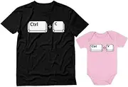 [Tstars] Dad and Baby Matching Outfits Copy Paste Father Son Daughter Matching Shirts Set