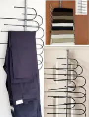Overdoor Hanging Pants Rack, Pants Rack, Closet Pants Hanging Rack, Holds 10