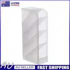 Clear Pen Holder 4 Grid Multifunctional Storage Box for Home Office (White S)