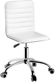 [Artiss] Ergonomic Office Chair, Leather Executive Desk Computer High Back Gaming Chairs with Wheels Swivel Height Adjustable Flip-up Armrest, for Home Work Study Bedroom White