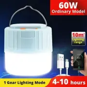 Solar Power LED Camping Lamp USB Rechargeable Outdoor Hiking Lantern Tent Light