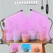 Sunny Power Clip On Grow Lights for Indoor Plants Full Spectrum, Adjustable 6000K LED Plant Lights for Indoor Growing with Auto Timer & 3 Lighting Modes for Succulents, Seed Starting