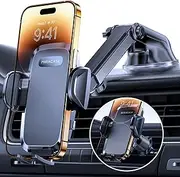 【2025 Newest】 Miracase Car Phone Holder 【4-in-1】 Car Phone Mount for Dashboard & Air Vent & Windshield & Desk, Universal Mobile Phone Holder for Car for iPhone 15 Pro Max 14 13 XR XS Samsung and More