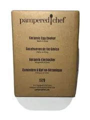 PAMPERED CHEF Ceramic Egg Cooker #1529. New In Box