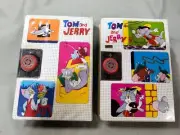 RARE SET OF 2 VINTAGE TOM & JERRY COMBINATION MAGNETIC PENCIL BOX NOS TAIWAN 70s