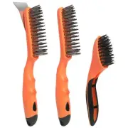 Wire Brush Cleaning Set 3PcDetail Brush 10-1/2" and 8"for Cleaning Welding Sl...