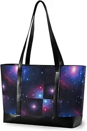 [miaozhen] Starry Night Space classy laptop case for women with zipper for travel with maletín para laptop mujer, Starry Night Space, 1 size