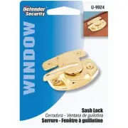 Lot of 6 NEW Window Defender Security Safety Sash Lock Brass Silver U-9924 Locks