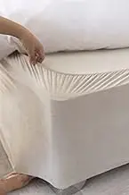 Belledorm Box Spring Cover - Transform Your Bed with This Fully Elasticated Faux Suede & Stretch Wrap-Around 4 Sides Bed Skirt (Linen, King/Cal King/Olympic Queen)