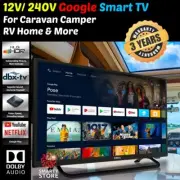 CHiQ 24" Inch Google HD Smart TV 12V /240V Chromecast Caravan Camper RV Car