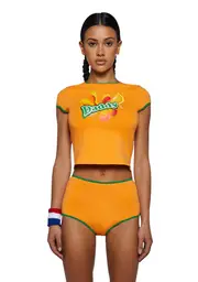 [Elsie & Fred] Juicy Mirinda Booty Shorts And Baby Tee Set