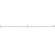 Silver 25cm Solid Rope Beaded Anklet