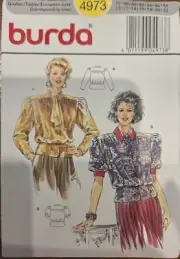 Burda Blouse Pattern No 4973 Sizes 10 to 22 Uncut