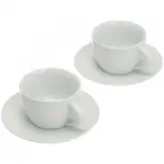 Jura Cappuccino Cups with Saucers - Set of 2 Item # 66501