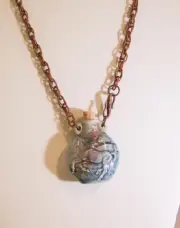 Horse Raku Jug Jewelry Pendant